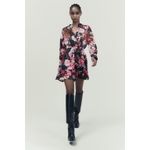 ZARA Floral Printed Fit and Flare Tiered Mini Dress in Multicolor Photo 1