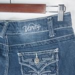 Vanity 32x2 Dark Wash Rivet Stitched Flap Pocket Jeans Short Shorts Blue Size 32 Photo 3