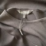 Ming Wang - NWOT Black Knit Midi Sheath Dress Short Sleeve Sz L Photo 5