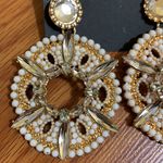 Bebe white & gold rhinestone earrings Photo 2