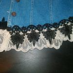 Taylor G. Dallas Texas Blue Denim Vest with Lace & Velvet Size XLarge Photo 8