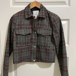 Ivy + Main Black Red and White Plaid Blazer Jacket Sz S Photo 7