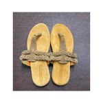 Oliberté Suede Braided Strap Thong Sandals Sze Womens 37(6.5/7) Beige Fair Trade Tan Photo 1