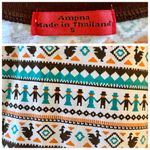 AMPNA Thailand Andean Tibetan Style Folk Print T Photo 7