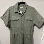 Free People NEW  Marci Short Sleeve Coverall Jumpsuit in Washed Army Green Y2K Sm Photo 5