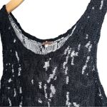 Free People  Women’s M Black White Sweater Knit Peplum Hem Sleeveless Tank Top Photo 4