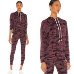 Sundry NWT Camo Boyfriend Hoodie in Plum 0 XS Photo 2