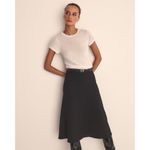 J.Crew NWT Ribbed Featherweight Cashmere T-shirt in Snow Solid Sweater L Photo 2