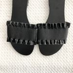 Rigenerato Victor Black Leather Ruffle Trim Simple Slide Slip On Sandals 37 Size 6 Photo 33