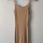 House of Harlow 1960 Revolve Tan Ribbed Mini Dress adjustable spaghetti straps S Photo 2