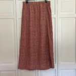 Michael Kors Michael  red printed slit front midi skirt M Photo 2