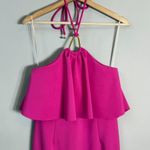 Trina Turk Soozy Halter Ruffle Pencil Dress Women's 10 Hot Pink Formal Party NWT Photo 5