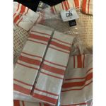 CAbi Brunch Top Orange Cream Stripe Square Neck Babydoll Shirt Small 6102 NEW Photo 3