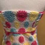 Lilly Pulitzer  Strapless Floral Embroidered Top Size 8 Cotton Summer Photo 4