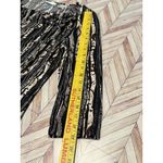 Laura Ashley  Black White Lagenlook Tunic Medium 3/4 Sleeve Beige Striped Office Photo 7