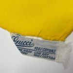 Gucci 70s to 80s Vintage Yellow White Cotton Floral Square Scarf Photo 3
