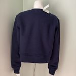 Organic Basics Navy Cropped Sweatshirt Medium NEW Blue Photo 5