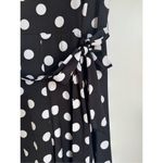 Shelby & Palmer Vintage Y2K  Womens Black Polkadot TieWaist Midi Dress sz XL 90's Photo 4