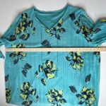 Catherines  Floral Pleated Tunic Top Size 3X Boho Resort Stretch Flowy Feminine Photo 8