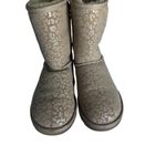 UGG  classic short metallic snow leopard quartz Winter Boots size 7 Photo 1
