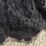 Boohoo  lace black mini dress with lace cape size 6 Photo 5
