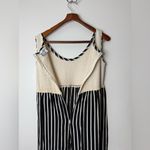Jeffrey & Dara by Linda Hutley vintage black & white striped floral jumpsuit M/L Size M Photo 3
