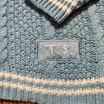 Taylor Swift  1989 Cardigan Blue White Cable Knit Sweater XS SM Taylor's Version Photo 8