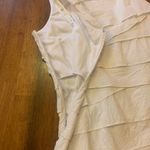 dressbarn Dress 12 White Sheath Mini Dress with Tiered Ruffles Beaded Neckline Photo 7