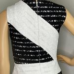 BCBGMAXAZRIA Dalia Black and White Sleeveless Dress with Asymmetrical Hem Size 2 Photo 5
