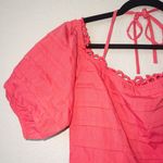 TALULAH Pink Sweetest Kiss Ruffle Off The Shoulder Tiered Dress Size Medium Photo 2