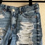 American Eagle Women’s Highest Rise Baggy Distressed Denim Jean Shorts Size 4 Photo 4