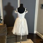 Women’s Short White Off the Shoulder Prom Party Dress Corset Back Size 2 *READ Photo 3