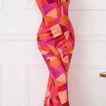 SheIn Pink print maxi dress Photo 5
