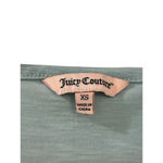 Juicy Couture  Blouse Womens XS Ruched Front Top Seafoam Green Short Sleeve Photo 4