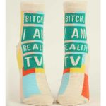 Blue Q B*tch, I am Reality TV Women’s Ankle Socks by  NWT Photo 0
