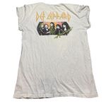 Daydreamer  x Free People Def
Leppard Graphic Tee Band Tshirt Ivory Size L Photo 4