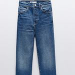 ZARA HIGH RISE VINTAGE SLIM JEANS Mid-Blue Photo 5