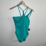 La Blanca Womens Strappy One Shoulder One Piece Swimsuit 12 Emerald Photo 10