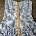 Vintage 1980’s Paco Rabanne Polka Dot Swing Spaghetti Strap Dress Blue Size M Photo 15