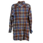 Urban Outfitters BDG  Top Women Small Blue Brown Plaid Rancher Cowgirl Farmhouse Photo 3