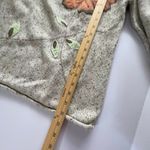 CRAZY HORSE  size M patchwork floral silk nylon blend sweater. Photo 6