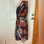 Romeo + Juliet Couture Bell Sleeve Pleated Lace Up Front Dress Size Med Rust Photo 2