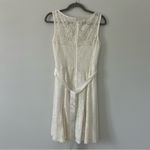 Teri Jon by Rickie Freeman Ivory Lace Sequin Illusion Neckline Lace Mini Dress 8 White Photo 1