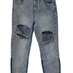 Nasty Gal Slice of Heaven Raw Hem High Rise Jeans, Sz UK 10 / US 6 Photo 0