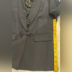 Josephine Chaus Josephinee Chaus ruffled black blazer. Snap one button closure with tie. Size 6 Photo 8