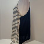 Xhilaration  Navy and Cream Chevron Midi Skirt Photo 1