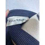 Norton Mcnaughton  Vintage Navy Knit Top Gold Crew Neck Short Sleeve Women's M‎ Photo 3