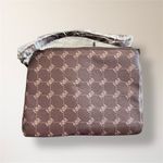 Nicole Miller New  New York Brown Monogram Crossbody Bag Coin Purse Minimal Luxe Photo 4
