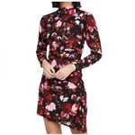 ALC Frank A.L.C. Silk Marcel Floral Draped Floral Stretch Mini Dress Black Pink Size 10 Photo 14