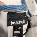 Just Cavalli  Blue Cropped Top Denim Padded Cups Size 40 US Small NWT Photo 3